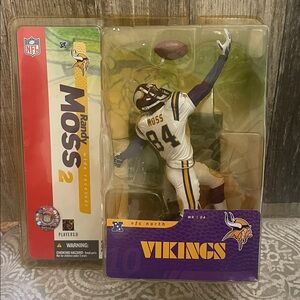 VINTAGE McFarlane Toys Sports NFL Series Randy Moss 2 Vikings‎ Figure 2004